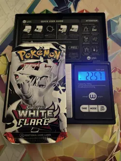 Very Heavy! 22.57g Pokemon TCG SV10.5 White Flare Booster Pack Sealed! - Image 1