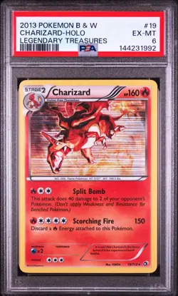 2013 POKEMON BLACK & WHITE LEGENDARY TREASURES #19 CHARIZARD-HOLO LEGENDARY TREA - Image 1