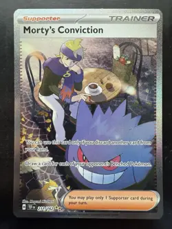Pokemon Morty's Conviction 211/162 SV05 Full Art Holo Illustration Rare (NM) - Image 1