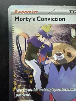 Pokemon Morty's Conviction 211/162 SV05 Full Art Holo Illustration Rare (NM) - Image 2