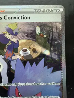 Pokemon Morty's Conviction 211/162 SV05 Full Art Holo Illustration Rare (NM) - Image 3