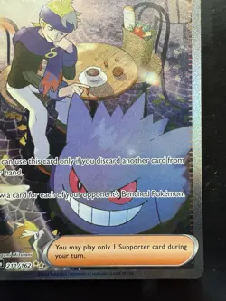 Pokemon Morty's Conviction 211/162 SV05 Full Art Holo Illustration Rare (NM) - Image 5