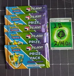 Sealed Pokemon Play! Prize Pack Series 7 - Lot Of Five (5) Packs - Image 1