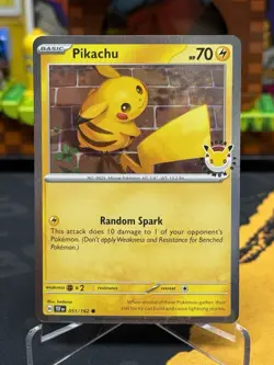 Pikachu 51/162 Stamped 2026 Pokemon Day 30th Anniversary Promo TCG - Image 1