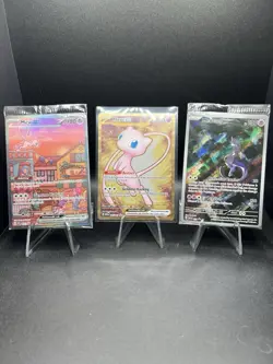 Pokemon TCG 151 UPC Promo Set Mew 053, Mewtwo 052, Metal Mew 205 Near Mint! - Image 1
