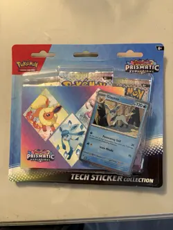 Pokemon TCG PRISMATIC EVOLUTIONS Tech Sticker Collection Glaceon - NEW, SEALED - Image 1
