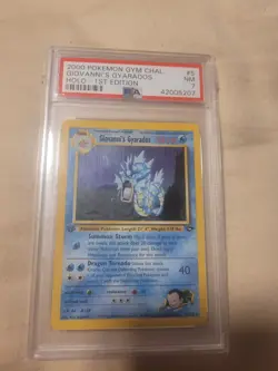 2000 Pokemon Gym Challenge 1st Edition Holo Giovanni's Gyarados #5 PSA 7 - Image 1