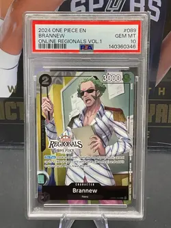 2024 One Piece English OP03-089 Brannew Online Regionals Vol. 1 PSA 10 GEM MT - Image 1