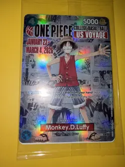 One Piece Monkey D. Luffy US Voyage College Basketball DMG, SEALED (see desc) - Image 1
