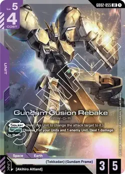 Gundam Gusion Rebake - Gundam Card Game - GD02-055 LR - Foil - Near Mint - Image 1