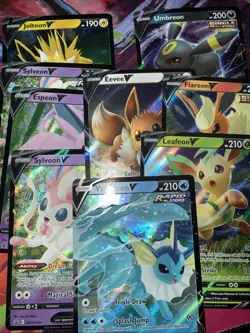 Pokemon Eeveelution V BlackStar Promo 9 Card Complete Set Umbreon Eevee Flareon - Image 1