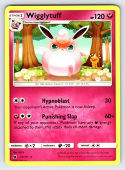 Wigglytuff 72/111 2017 Crimson Invasion Pokemon Card Non Holo Rare - Nm/Vlp - Image 1