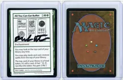 All-You-Can-Eat Buffet Playtest Card Signed By Mark Rosewater MTG - Image 3