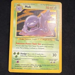 Pokemon TCG Muk Rare Card 13/62 Fossil English Card Stock 1999 - Image 1