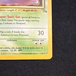 Pokemon TCG Muk Rare Card 13/62 Fossil English Card Stock 1999 - Image 4
