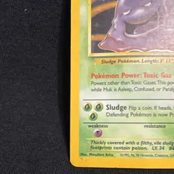 Pokemon TCG Muk Rare Card 13/62 Fossil English Card Stock 1999 - Image 5