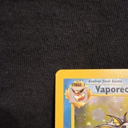 Pokemon TCG Vaporeon Holo Rare Card 12/64 Jungle 1999 - Image 2