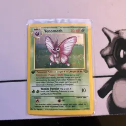 Pokemon TCG Venomoth Jungle Holo Card 13/64 1st Edition Rare - Image 1