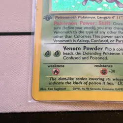 Pokemon TCG Venomoth Jungle Holo Card 13/64 1st Edition Rare - Image 2