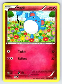 Marill 102/160 2015 XY Primal Clash Pokemon Card TCG Non Holo Common - Nm/Vlp - Image 1