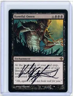 Baneful Omen Rise of the Eldrazi Rare Signed Artist Proof MTG - Image 1