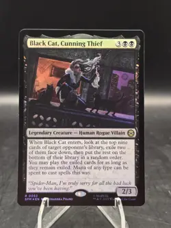 Black Cat, Cunning Thief #0052 Foil Rare Marvel's Spider-Man MTag NM - Image 1