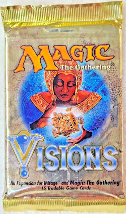 MTG: Visions Sealed Booster Pack Qty 1 Magic Gathering 1996 English NEW FROM BOX - Image 1