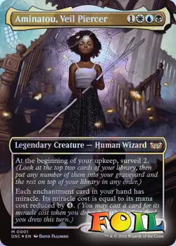 Aminatou Veil Piercer Borderless 1 MTG DSK Commander DSC Mythic NP Foil - Image 1