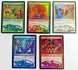 MTG SET OF FOIL SHADOWMOOR REFLECTIONS SIGNED BY BOTH ARTISTS - Image 1