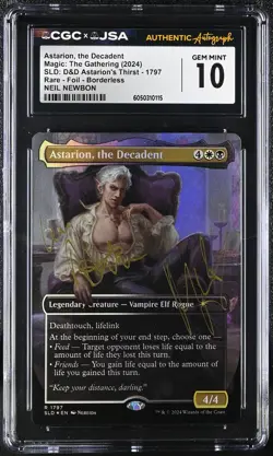 MTG Baldur's Gate 3 Secret Lair CGC 10 Astarion, the Decadent - Neil Newbon Auto - Image 1