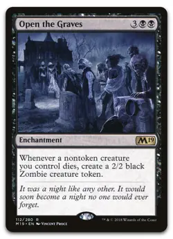 Open the Graves #112 (NM) Core Set 2019 M19 Magic MTG - Image 1