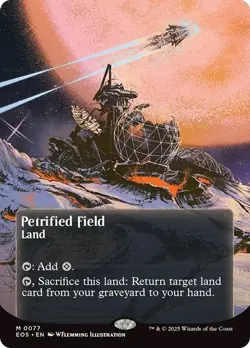 MTG - Petrified Field - Borderless - Edge of Eternities - Magic the Gathering - Image 1
