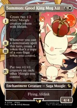 MTG Summon: Good King Mog XII (Borderless) Normal NM Commander FINAL FANTASY - Image 1