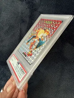 Charizard Pokemon 1996 Prism Bandai Carddass Vending Red Japanese #6 PSA 8 - Image 4