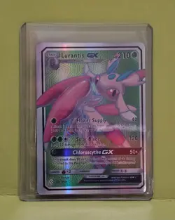 Pokemon TCG Lurantis GX Full Art Holo Card Base Set 138/149 Pokemon SCRATCHED - Image 4