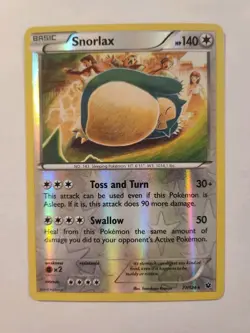 Pokemon TCG Snorlax 77/124 Fates Collide Reverse Holo LP - Image 1
