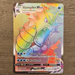 Gyarados VMAX Secret Rare Full Art 207/203 Holo Evolving Skies Pokemon Card 2021 - Image 1