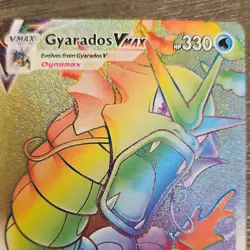 Gyarados VMAX Secret Rare Full Art 207/203 Holo Evolving Skies Pokemon Card 2021 - Image 5