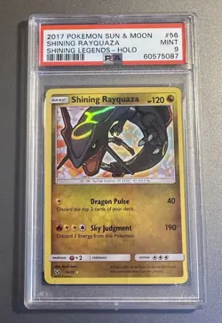 POKEMON 2017 SHINING LEGENDS SHINING RAYQUAZA HOLO 56 PSA 9 - Image 1