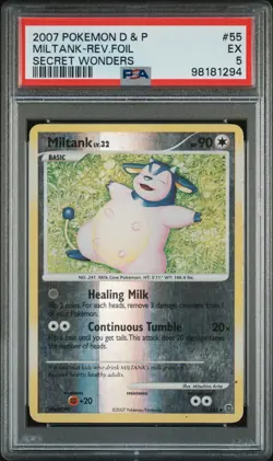 Pokemon PSA 5 2007 Diamond & Pearl Miltank Reverse Holo Secret Wonders - Image 1