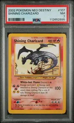 2002 POKEMON NEO DESTINY #107 SHINING CHARIZARD PSA 7 - Image 1