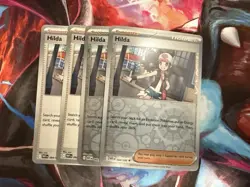 4x Hilda 084/086 - Non Holo/Reverse Holo Pokemon TCG White Flare - NM Playset - Image 1