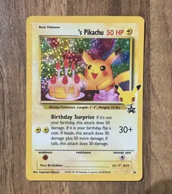 Pokemon TCG Birthday Pikachu #24 Celebrations 25th Anniversary - Image 1