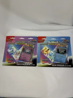 Pokemon TCG Prismatic Evolutions Tech Sticker Collection Blister Set of 2 Sealed - Image 1