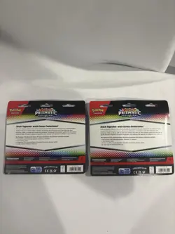 Pokemon TCG Prismatic Evolutions Tech Sticker Collection Blister Set of 2 Sealed - Image 2