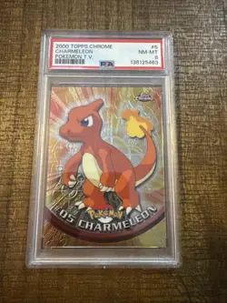 2000 TOPPS CHROME POKEMON T.V. #5 CHARMELEON PSA 8 - Image 1