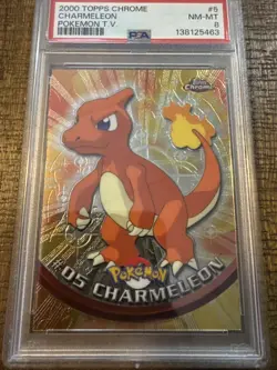 2000 TOPPS CHROME POKEMON T.V. #5 CHARMELEON PSA 8 - Image 3