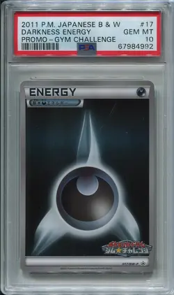 Pokemon 2011 Japanese Black & White Darkness Energy Promo Gym Challenge PSA 10! - Image 1