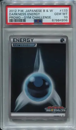Pokemon 2012 Japanese Black & White Darkness Energy Promo Gym Challenge PSA 10! - Image 1