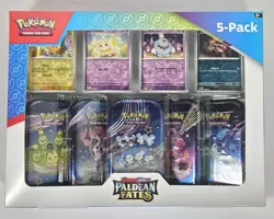 Pokemon Scarlet & Violet Paldean Fates 5 Mini Tins Factory Sealed HOT 🔥🔥🔥 - Image 1